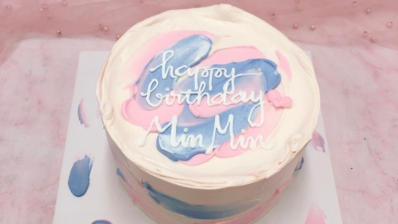 Bánh sinh nhật Hàn Quốc màu pastel đẹp